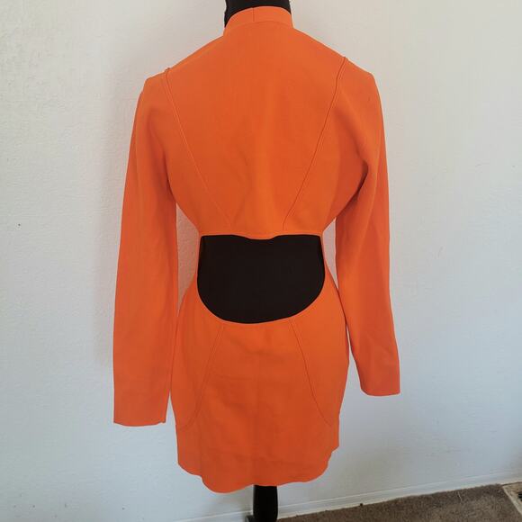 Frame Julia Sarr Jamois Cut-Out Stretch Woven Mini Dress Large - Picture 3 of 5